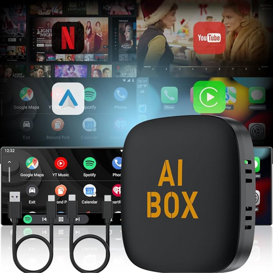 AiBox Pro - 3 en 1 Sistema Android, Carplay & Android Auto Inalámbrico